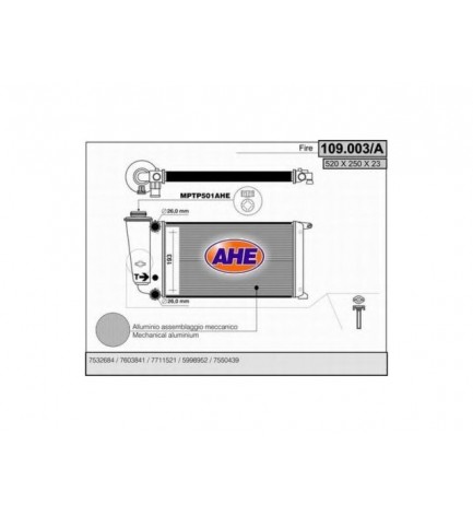 Radiatore FIAT Panda - LANCIA Y