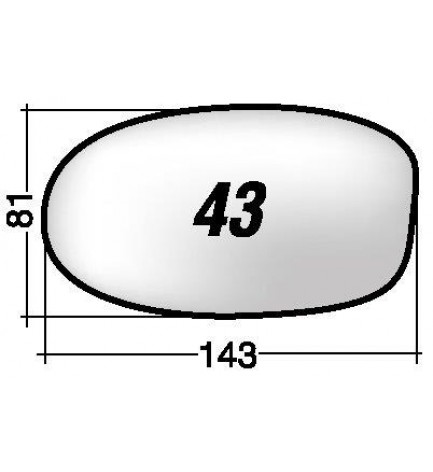 Specchio SX di ricambio retrovisore FIAT Seicento