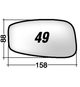 Specchio SX di ricambio retrovisore FIAT Stilo / Idea - LANCIA Musa